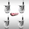 Service Caster 5'' SS Nylon Swivel 1'' Expanding Stem Caster Set Total Lock Brake, 4PK SCC-SSEXTTL20S514-NYS-1-4 - alternate 4